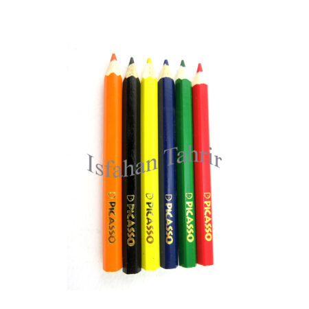مداد رنگی ۶رنگ پیکاسو مقوایی کوتاه PICASSO