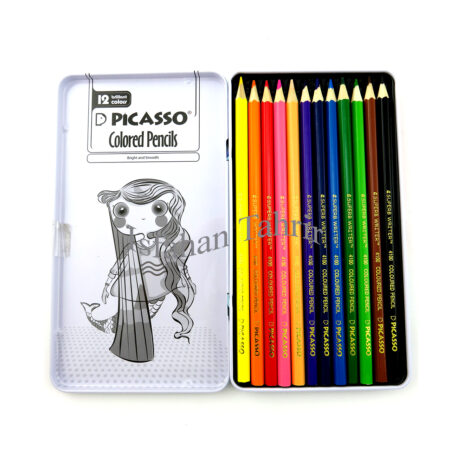 مداد رنگی ۱۲ رنگ پیکاسو فلزی (PICASSO)