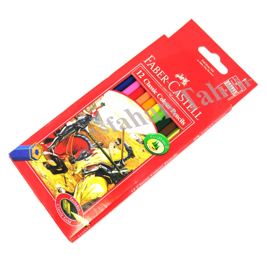 مداد رنگی ۱۲ رنگ فابر کاستل مقوایی (FABER CASTELL)