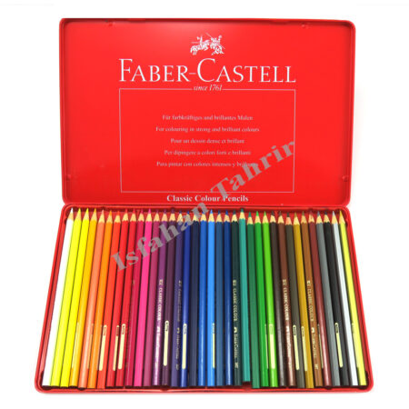 مداد رنگی ۲۴ رنگ فابر کاستل فلزی مدل FABER CASTELL